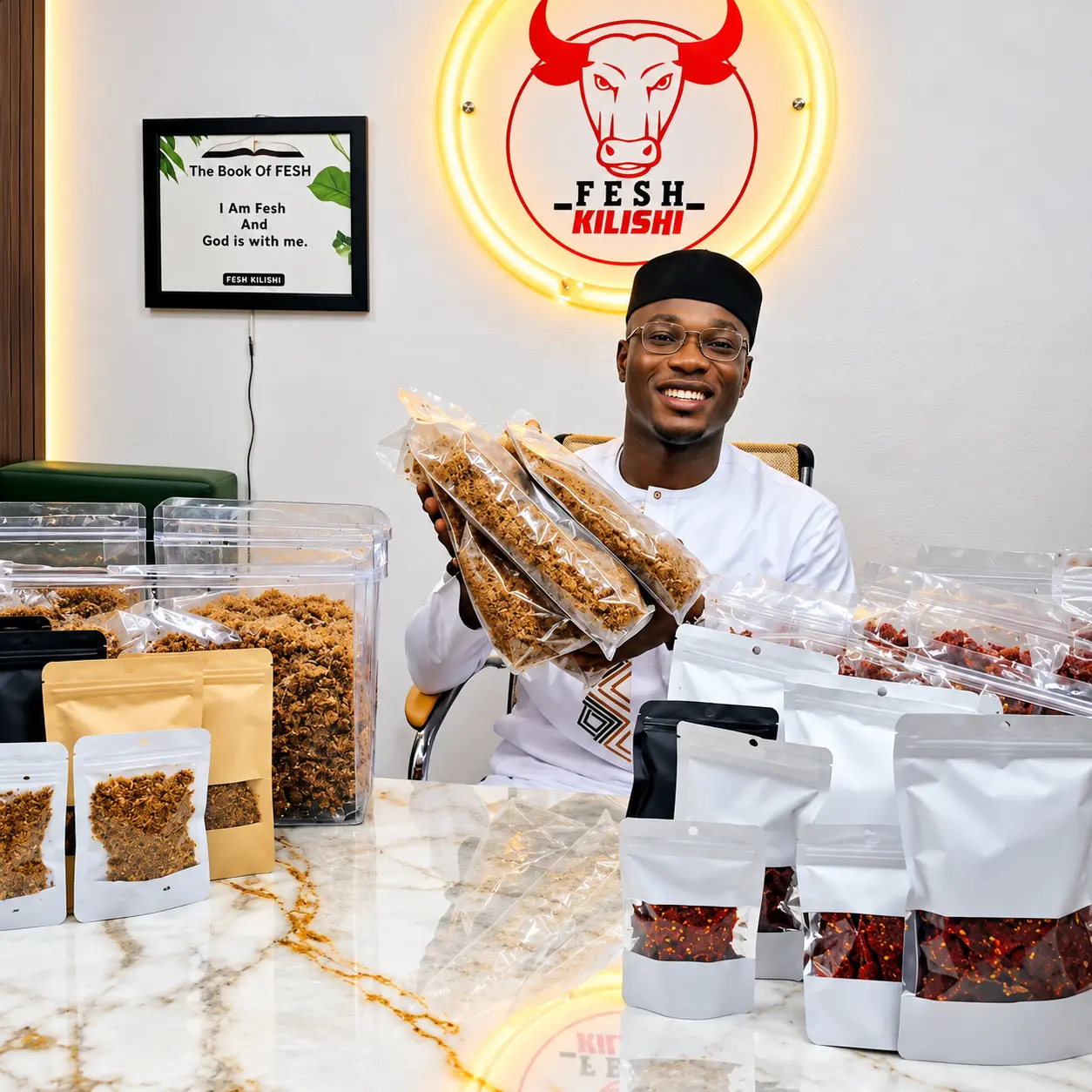 Fesh Kilishi private label packaging concepts and retail brand design