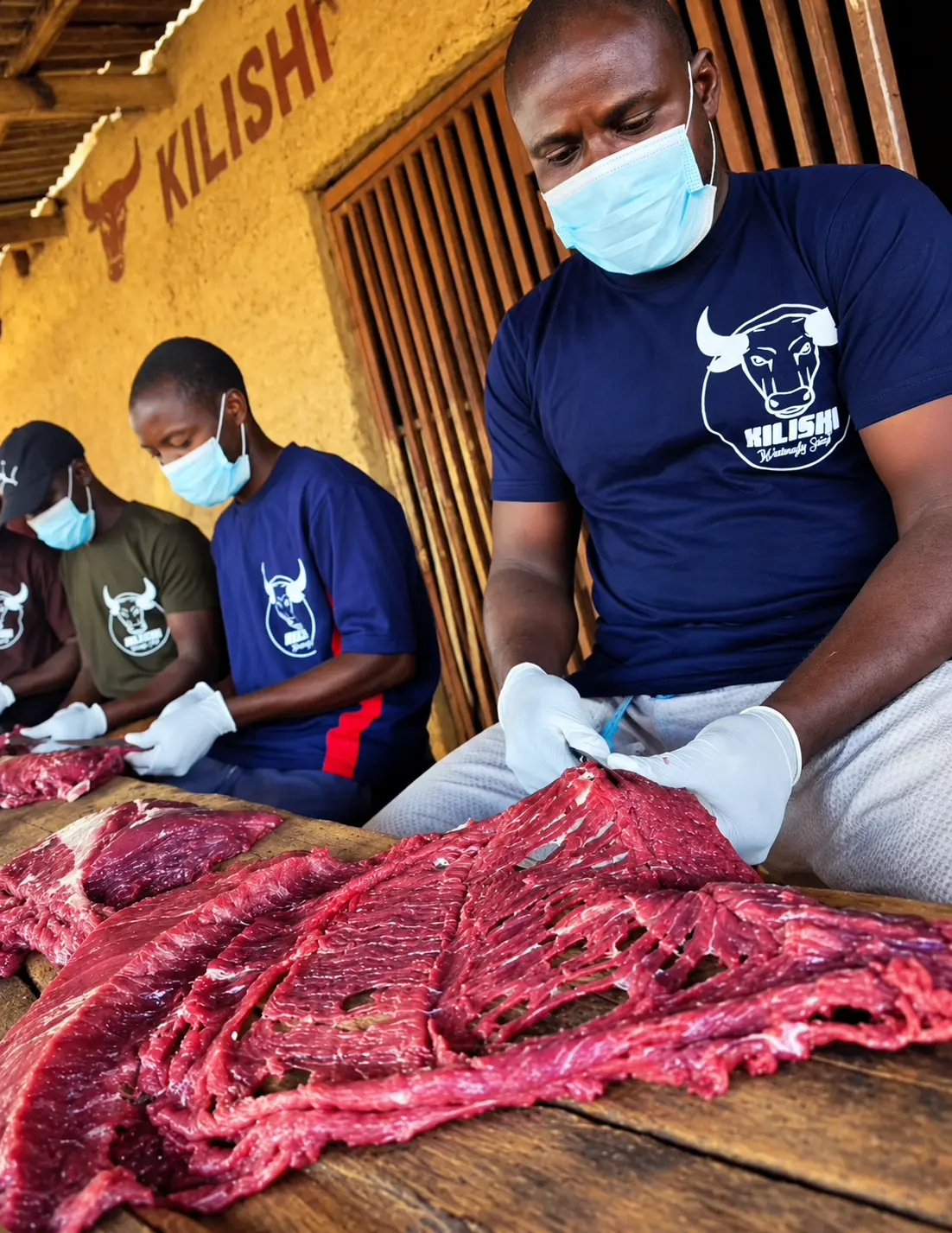 Premium grass-fed Northern Nigerian cattle cuts selected for Kilishi production